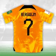 Nederland Landslagsdrakt VM 2022 Steven Bergwijn 7 Hjemme Draktsett..